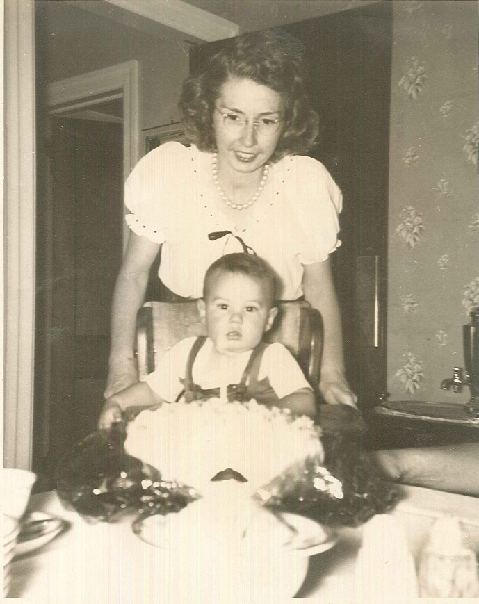Lance's first Birthday with Mom Doris